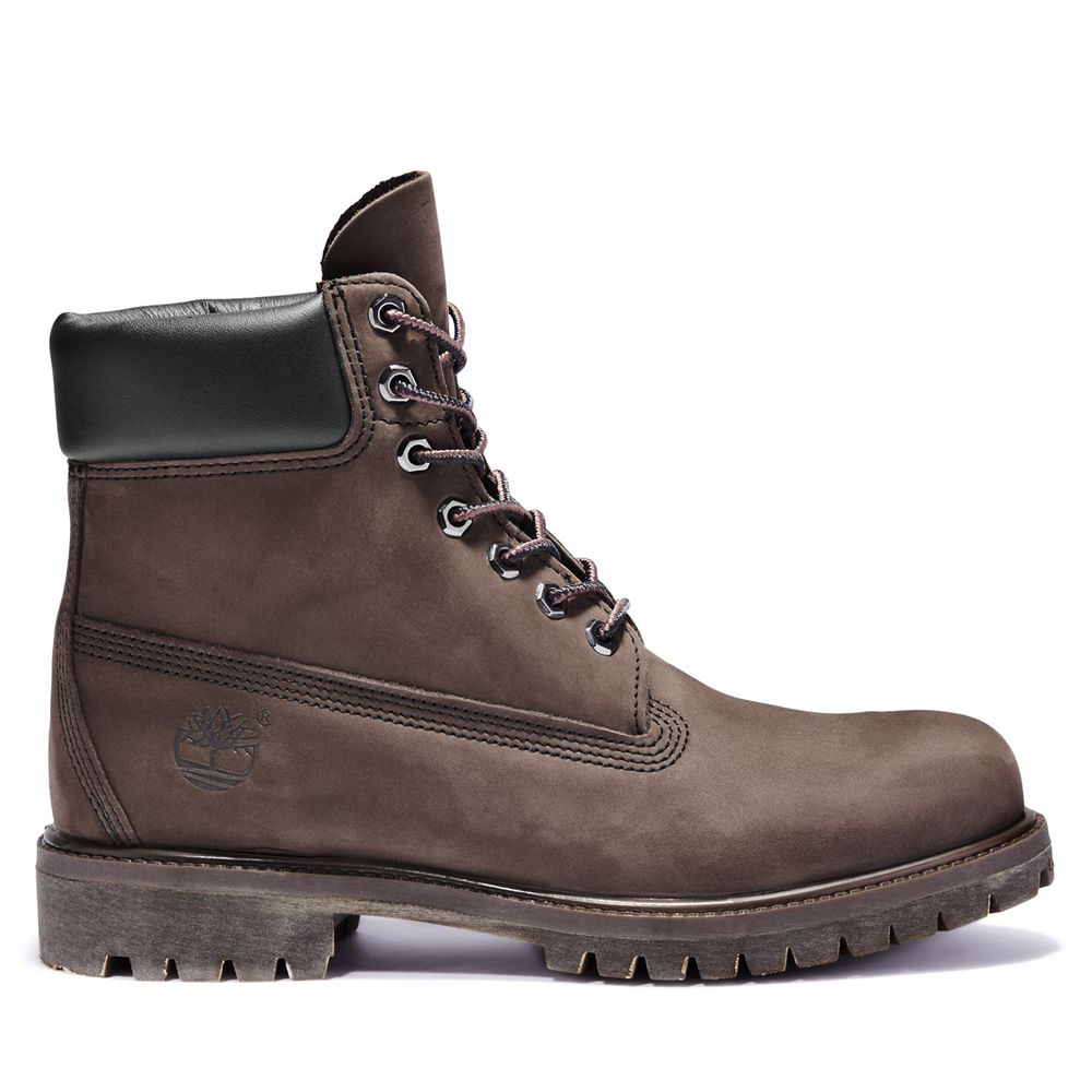 Timberland Μποτες Χιονιού Ανδρικα Καφε - 6-Inch Premium Waterproof - Greece 6192857-RU